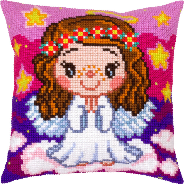 Cross Stitch Pillow Kit "Angel Girl"