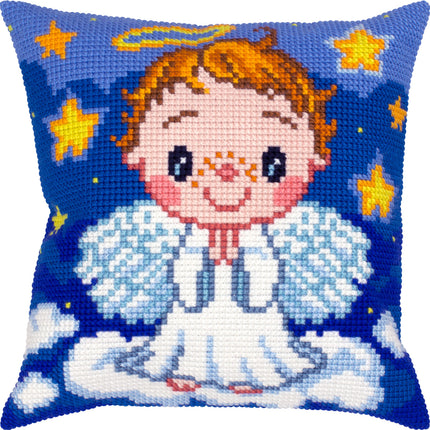 Cross Stitch Pillow Kit "Angel Boy"
