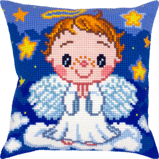 Cross Stitch Pillow Kit "Angel Boy"