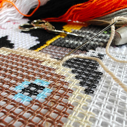 Cross Stitch Pillow Kit "Cat Choir"