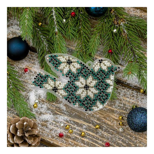 Bead embroidery kit on a plastic base "Christmas tree toys"