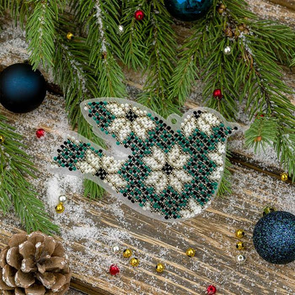 Bead embroidery kit on a plastic base "Christmas tree toys"