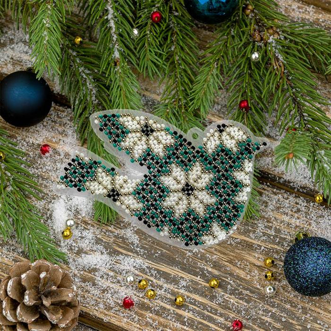 Bead embroidery kit on a plastic base "Christmas tree toys"