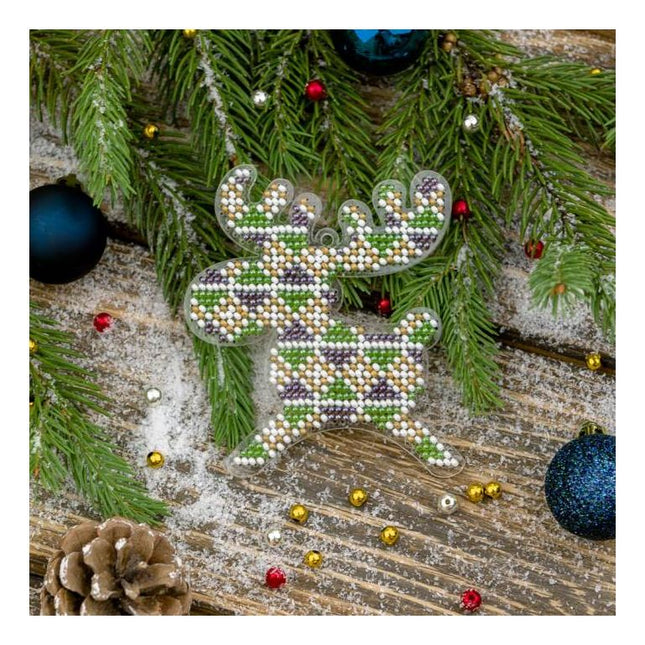 Bead embroidery kit on a plastic base "Christmas tree toys"