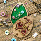 Bead embroidery kit on wood 