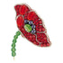 Beadwork kit for creating broоch "Red petals"
