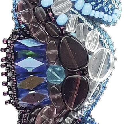 Beadwork kit for creating broоch "Horsefish"