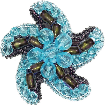 Beadwork kit for creating broоch "Star of sea"