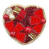 Beadwork kit for creating broоch "Heart"