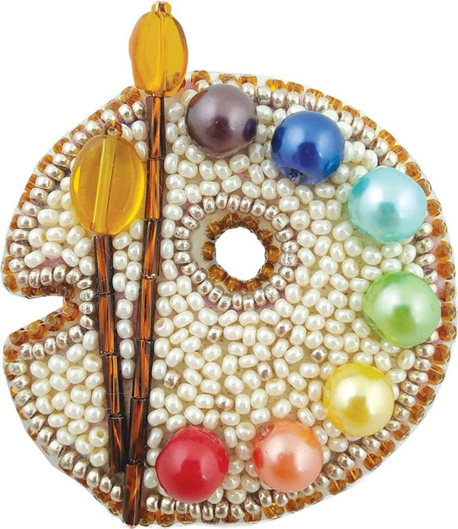 Beadwork kit for creating broоch "Palette"