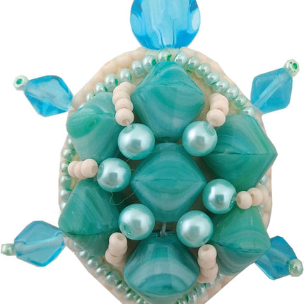 Beadwork kit for creating broоch "Turtle"