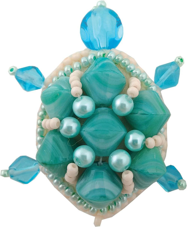 Beadwork kit for creating broоch "Turtle"