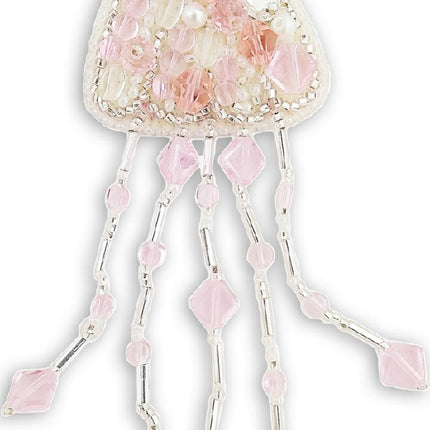 Beadwork kit for creating broоch "Jellyfish"