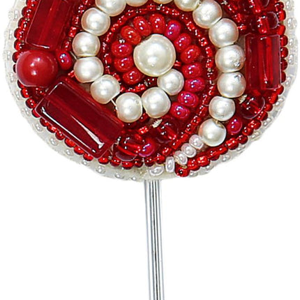 Beadwork kit for creating broоch "Lollipop"