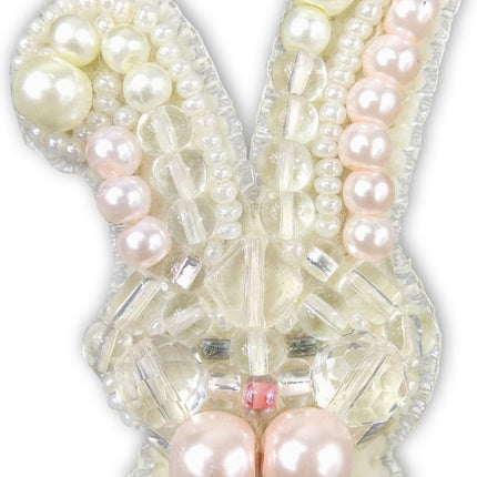 Beadwork kit for creating broоch "Bunny"