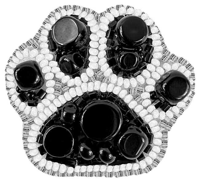 Beadwork kit for creating broоch "Paw"