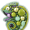 Beadwork kit for creating broоch "Chameleon"