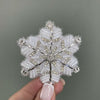 Beadwork kit for creating broоch "Snowflake"