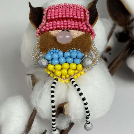 Beadwork kit for creating broоch "Ukrainian"