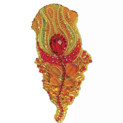 Beadwork kit for creating broоch "Symbol of happiness"