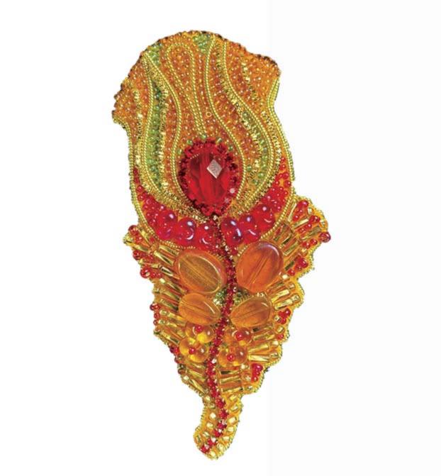 Beadwork kit for creating broоch "Symbol of happiness"