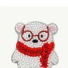 Beadwork kit for creating broоch "Polar Bear"