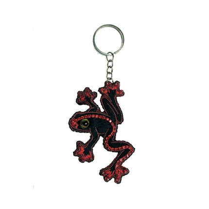 Beadwork kit for creating broоch "Crystal Art Frog key ring"