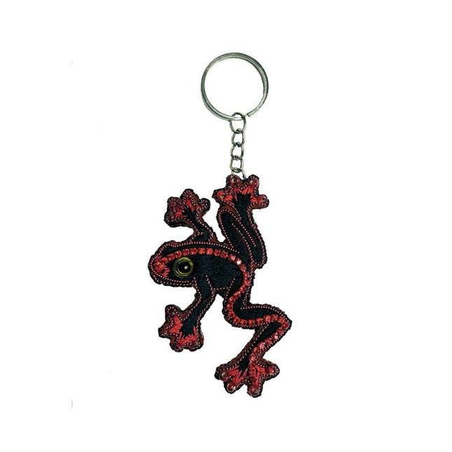 Beadwork kit for creating broоch "Crystal Art Frog key ring"