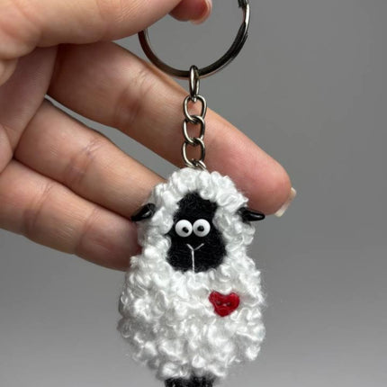 Beadwork kit for creating broоch "Sheep"