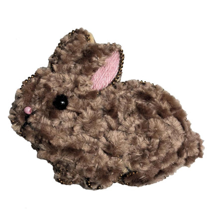 Beadwork kit for creating broоch "Cute rabbit"