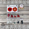 Beadwork kit for creating broоch "Red poppy"
