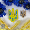 Beadwork kit for creating broоch "Emblem of Ukraine"