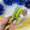 Beadwork kit for creating broоch "Emblem of Ukraine"