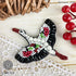 Beadwork kit for creating broоch "Stork"