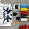 Beadwork kit for creating broоch "Swallow"