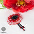 Beadwork kit for creating broоch "Red poppy"