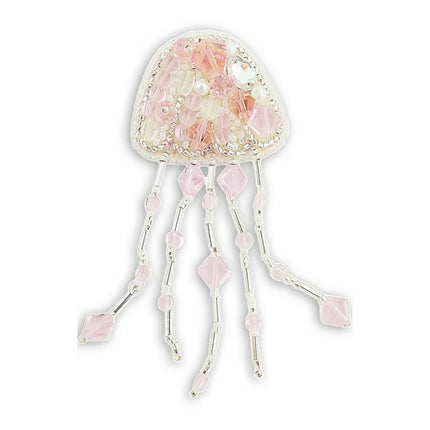Beadwork kit for creating broоch "Jellyfish"