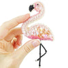 Beadwork kit for creating broоch "Flamingo"