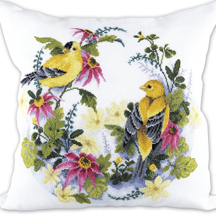 DIY Counted Cross Stitch Pillow Kit "Singing оrioles"