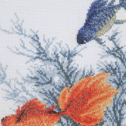 DIY Counted Cross Stitch Kit "Goldfishes. Fulfillment of five desires"