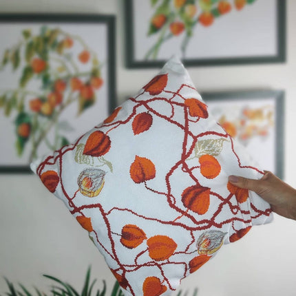 DIY Counted Cross Stitch Pillow Kit "Physalis"