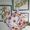 DIY Counted Cross Stitch Pillow Kit "Physalis"