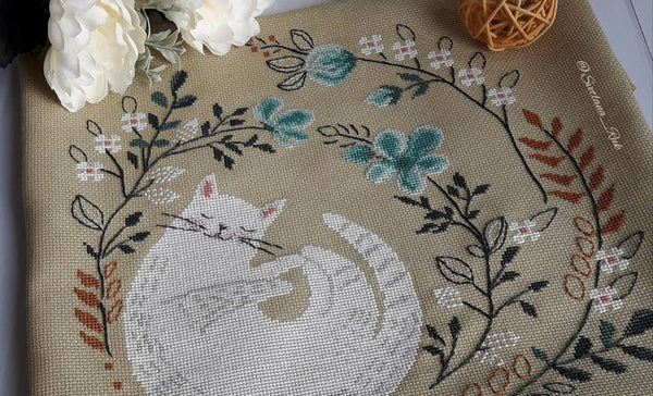 DIY Counted Cross Stitch Pillow Kit 