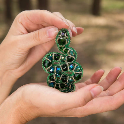 Beadwork kit for creating broоch "Snake"