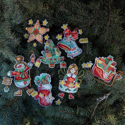 DIY Cross stitch kit "Christmas toys"