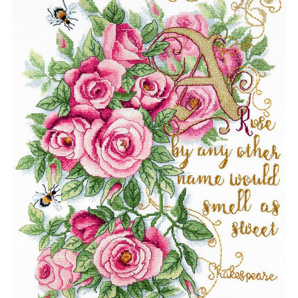 DIY Counted Cross Stitch Kit "Roses of Shakespeare"