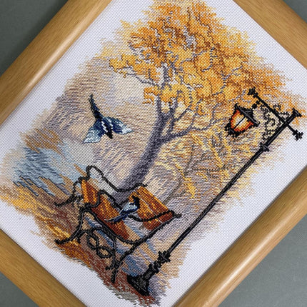DIY Counted Cross Stitch Kit "In the autumn park"