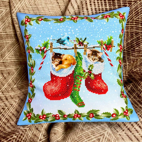 DIY Bead embroidery cushion cover kit 