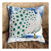 DIY Bead embroidery cushion cover kit "Winter peacock"