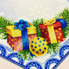 DIY Table Runner kit "New Year Gifts", Bead Embroidery Kit, Handmade table runner